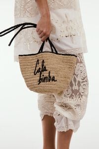 Bolso capazo peque&ntilde;o rafia natural