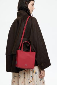 Bolso bandolera gabardina rojo oscuro