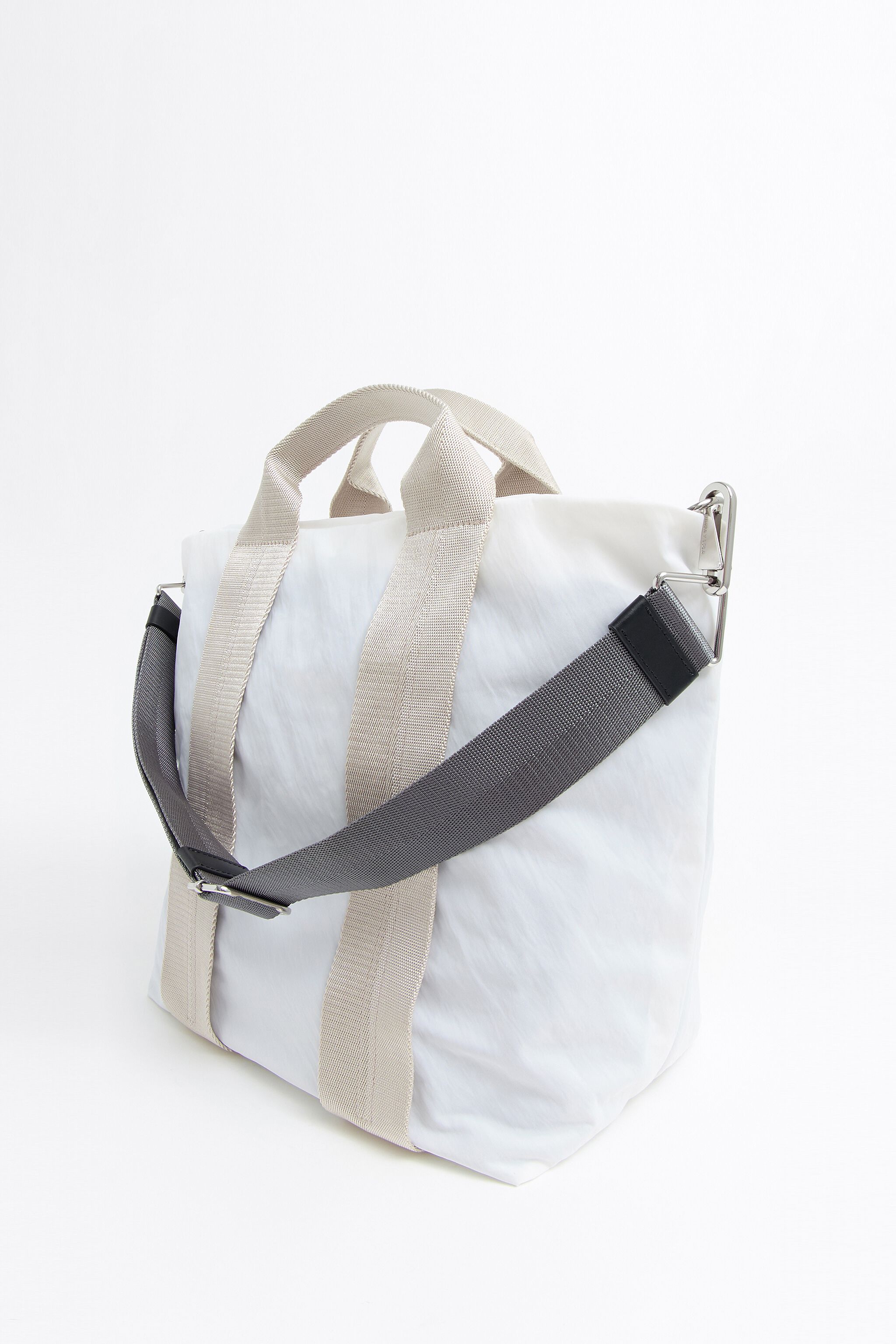 Bolso shopper L nylon blanco