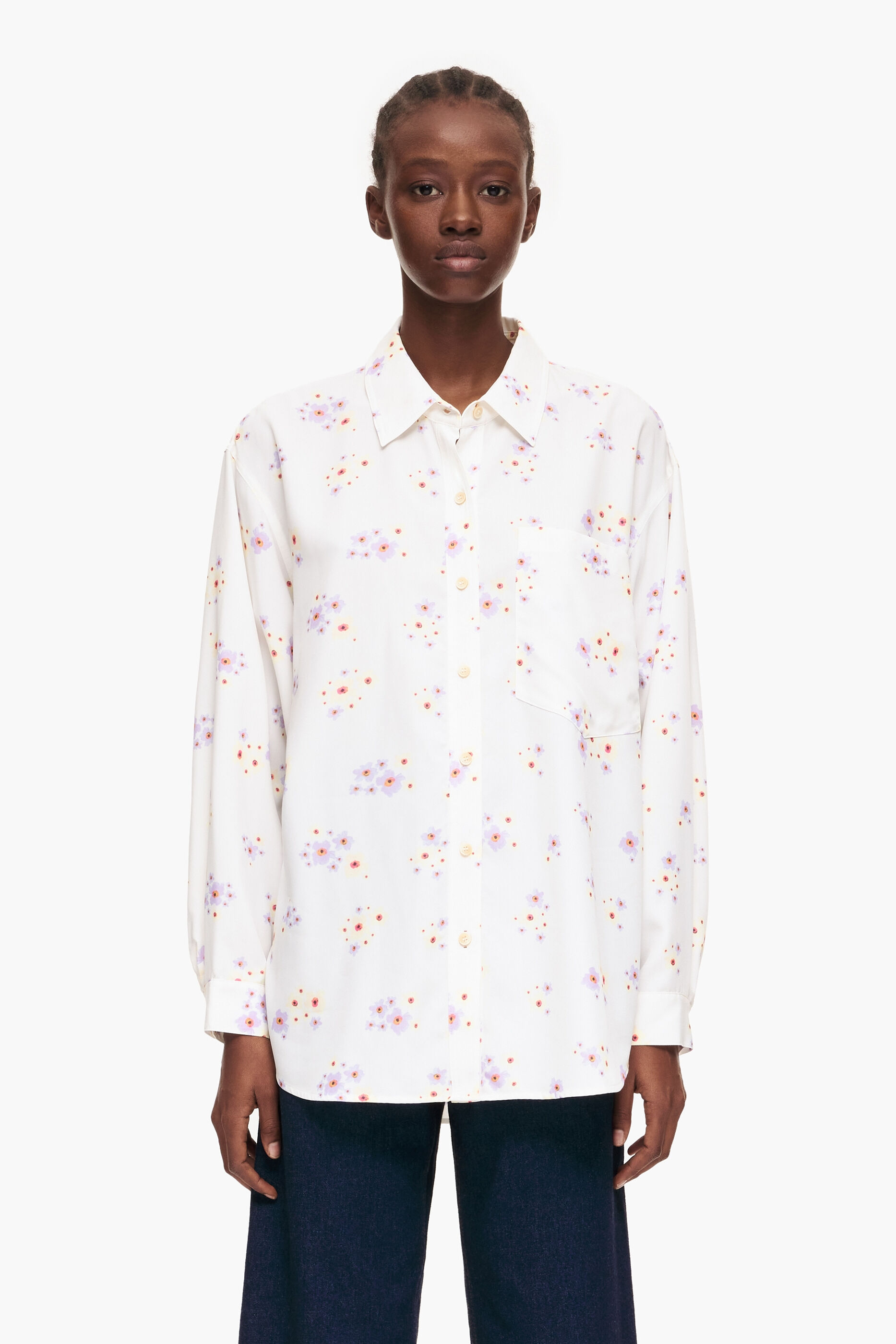 Camisa hot sale fluida blanca