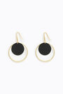 Pendientes aro placa negra Pendientes aro placa negra