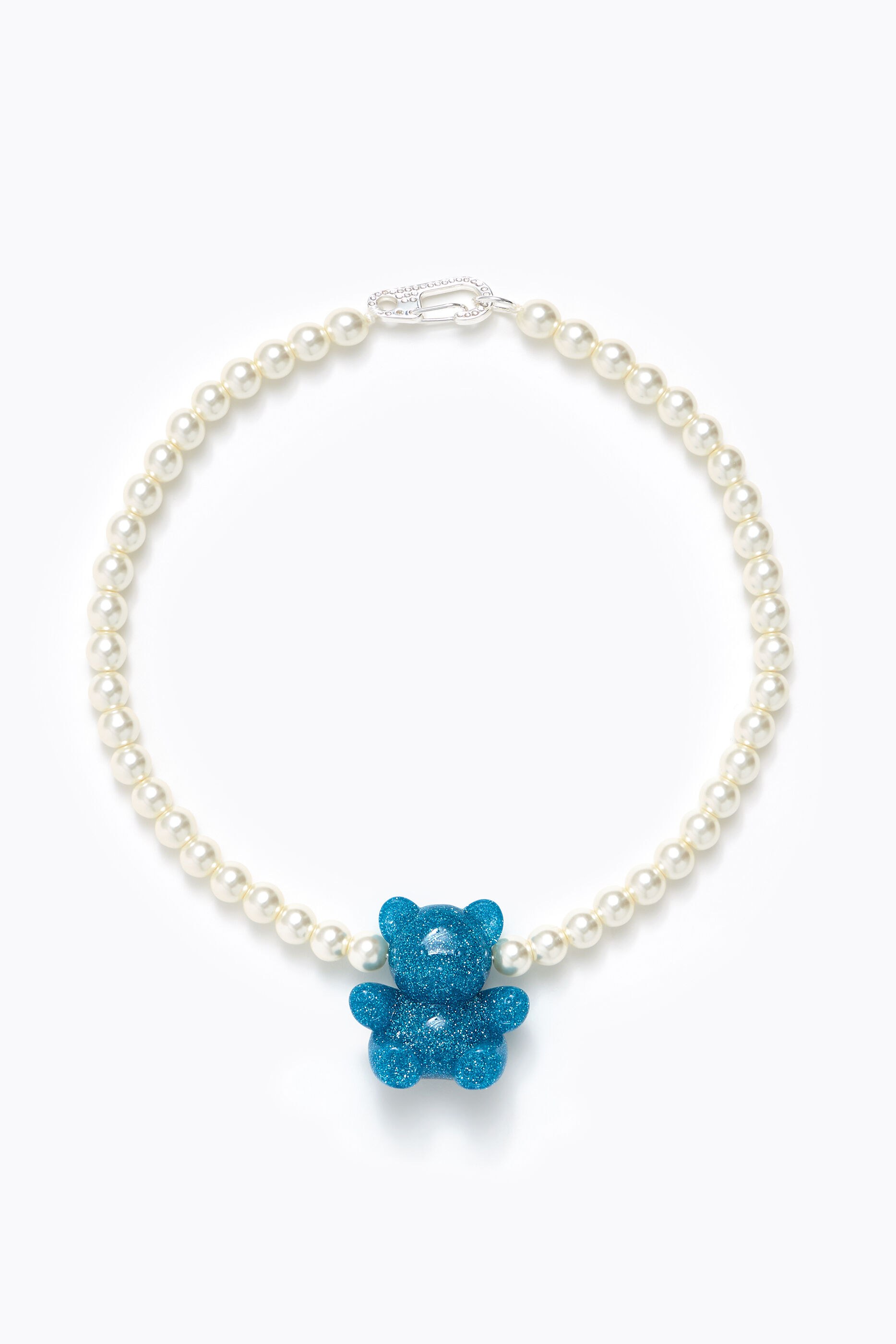 Collar corto perlas oso