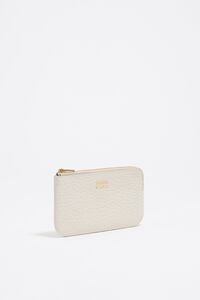 Monedero piel blanco roto Monedero piel blanco roto