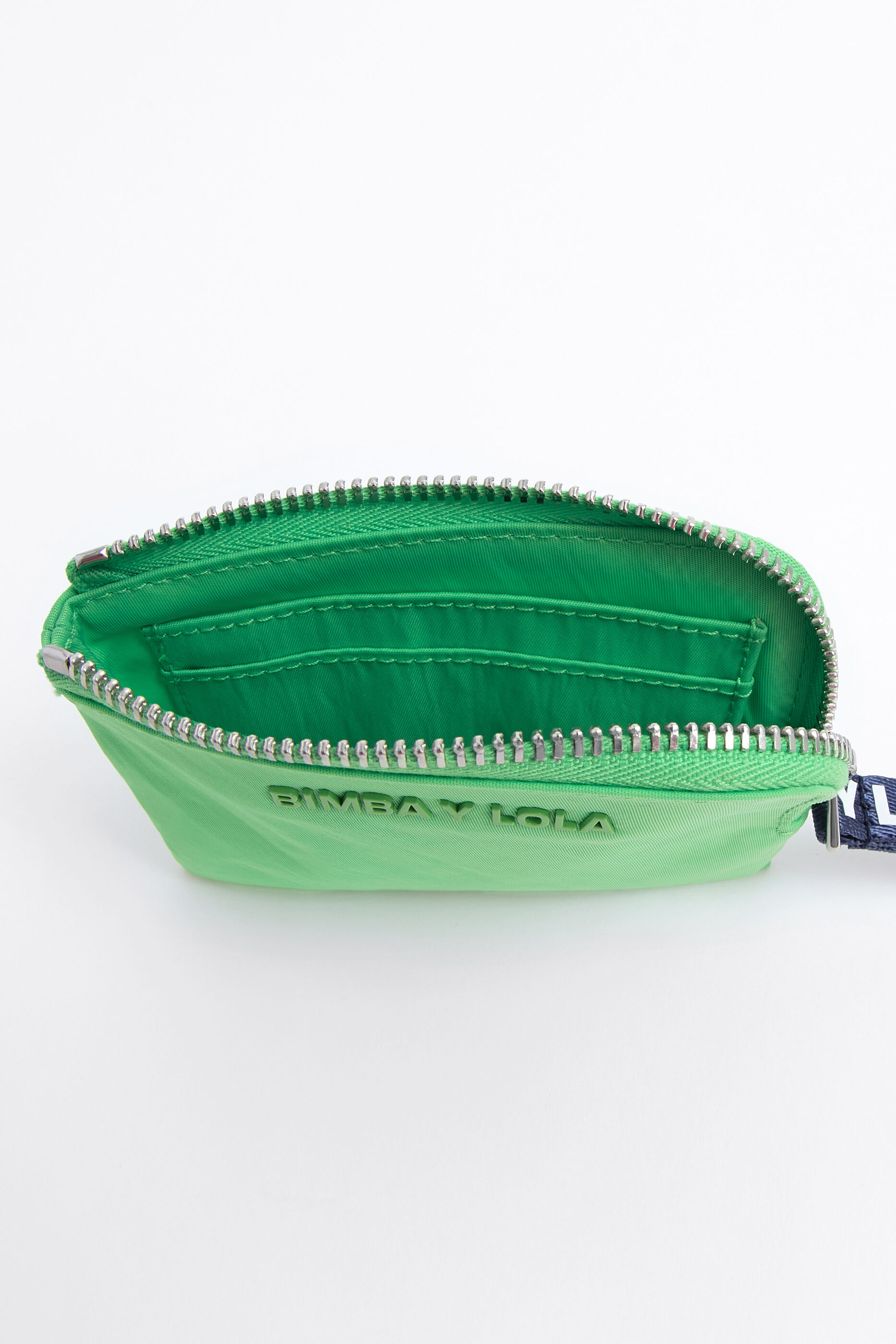 Monedero curvo S nylon verde manzana