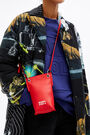 Minibolso móvil piel rojo Minibolso móvil piel rojo