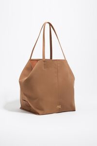 Bolso shopper grande gabardina canela