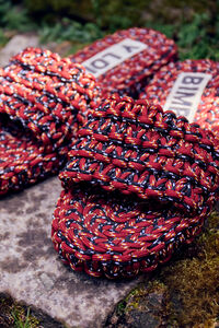 Sandalia plana cabo trenzado rojo Sandalia plana cabo trenzado rojo