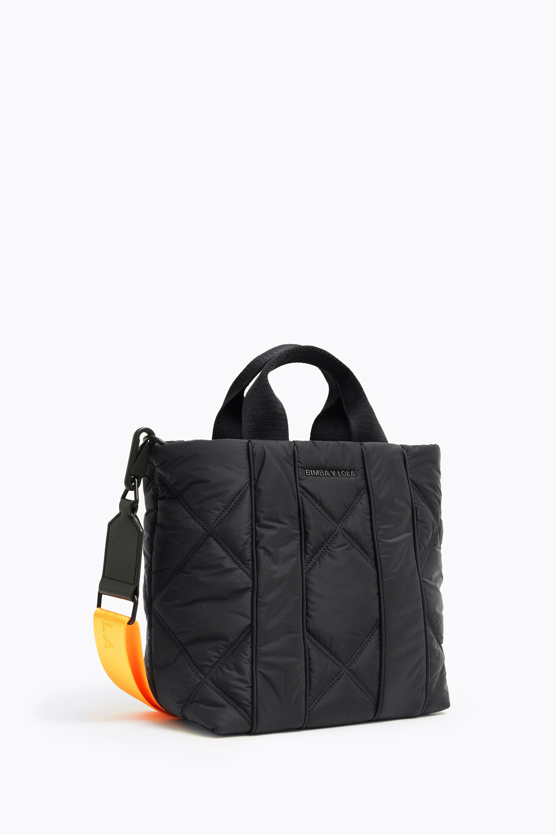 Bolso shopper S nylon acolchado negro