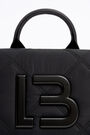 Bolso mini solapa acolchado nylon negro Bolso mini solapa acolchado nylon negro