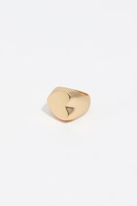 Anillo me&ntilde;ique coraz&oacute;n dorado