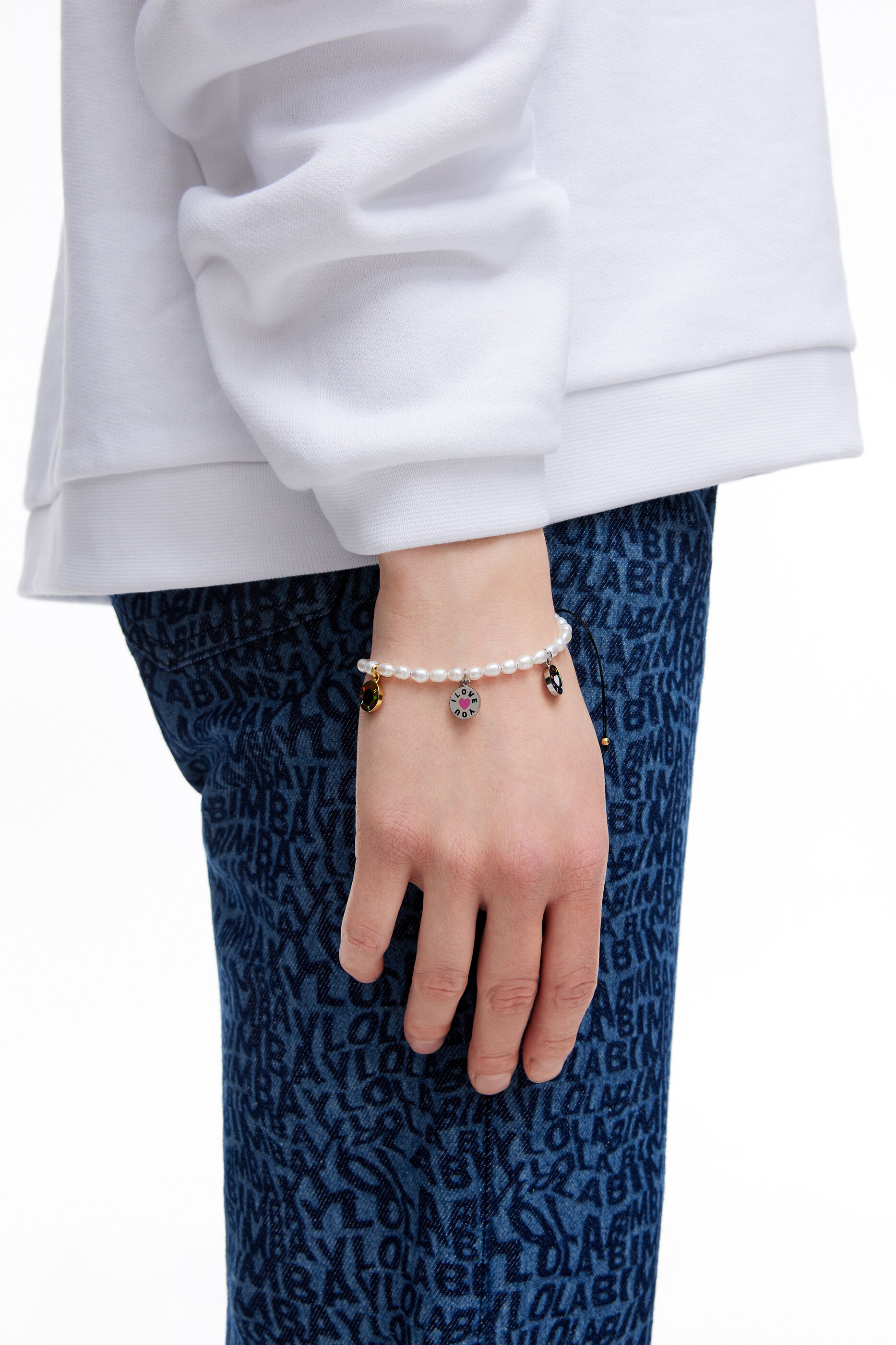 Pulsera perlas mini Logo-Transfer