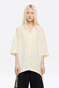 Camisa lino oversize amarilla