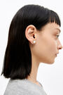 Pendientes pequeños logo blanco Pendientes pequeños logo blanco