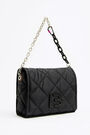 Bolso solapa L acolchado nylon negro Bolso solapa L acolchado nylon negro