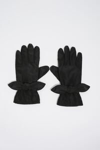 Guantes nylon marr&oacute;n oscuro