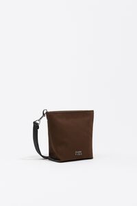 Bolso Carlino mini gabardina encerada caqui oscuro