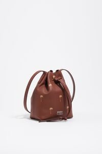 Bolso bucket Carlino peque&ntilde;o piel Palms nuez