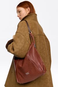 Bolso Paper mediano piel tostado oscuro