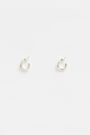 Pendientes aro irregular plateado Pendientes aro irregular plateado