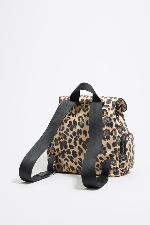 Mochila mediana nylon Leopard natural Mochila mediana nylon Leopard natural