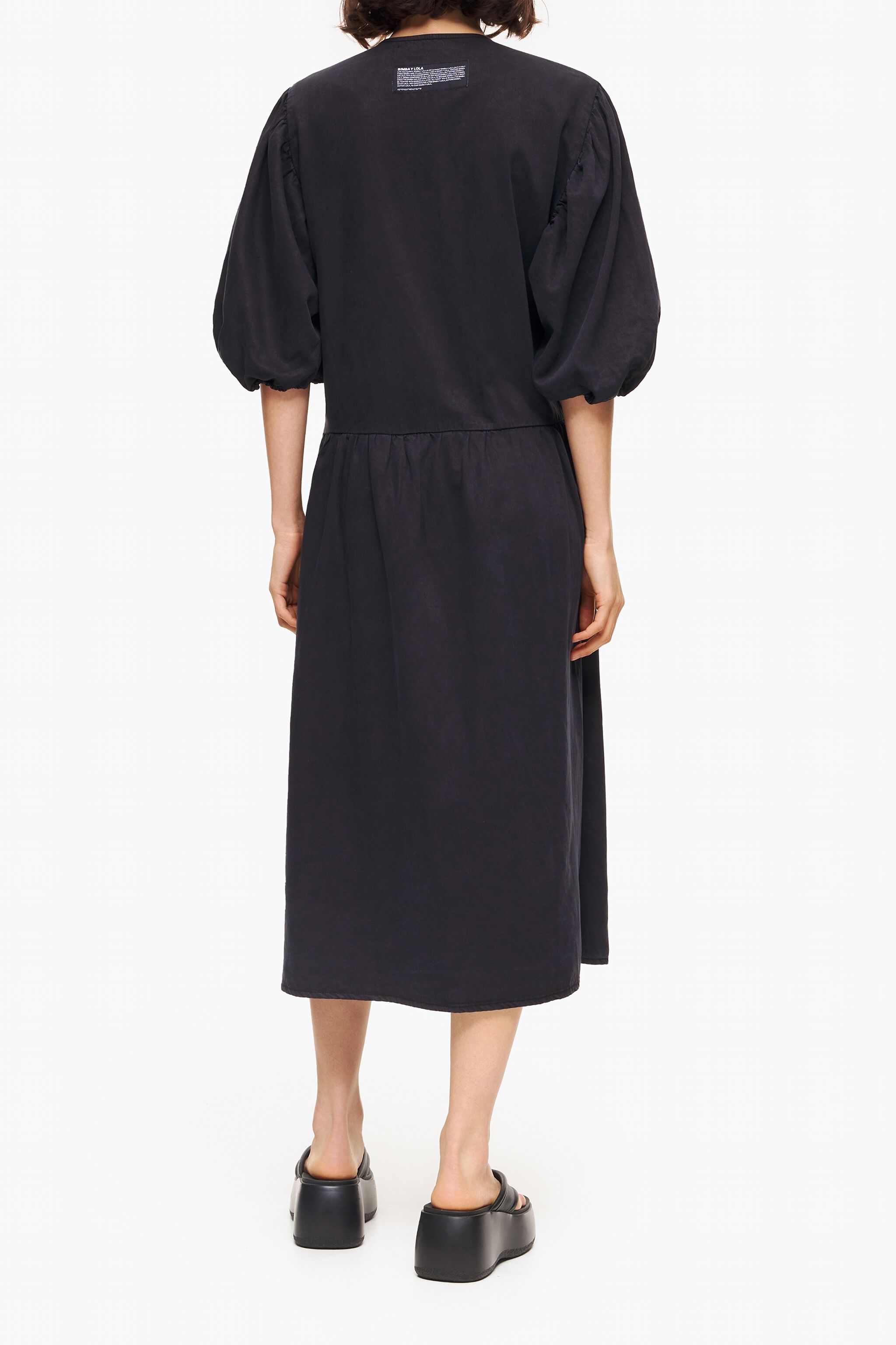 Vestido denim negro shop