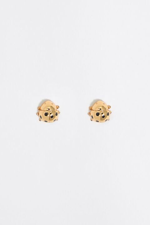Pendientes mariquita dorada Pendientes mariquita dorada