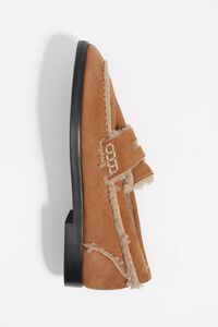 Mocas&iacute;n doble faz color cuero