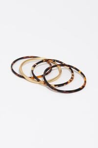 Set 4 pulseras efecto carey y dorado mate