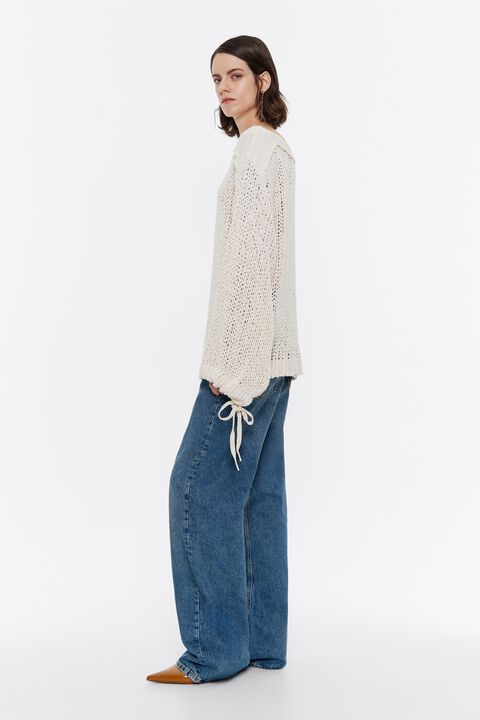 Jersey oversize calado marfil Jersey oversize calado marfil