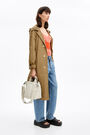Bolso shopper M acolchado nylon piedra Bolso shopper M acolchado nylon piedra