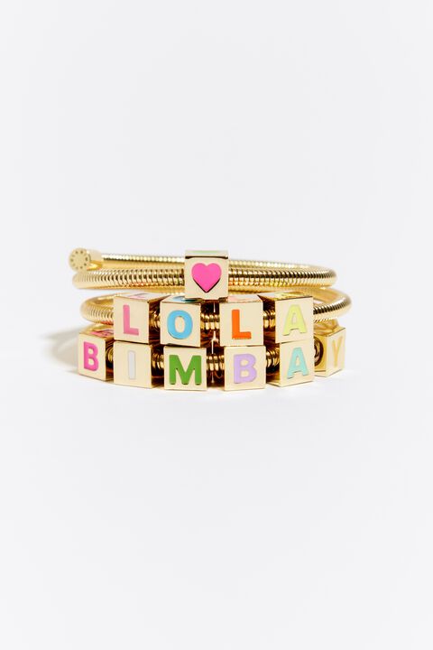 Pulsera muelle logo dorada Pulsera muelle logo dorada