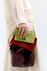 Monedero peque&ntilde;o piel lima