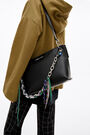 Bolso bandolera trapecio M piel negro Bolso bandolera trapecio M piel negro