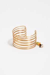 Pulsera bandas textura dorado envejecido