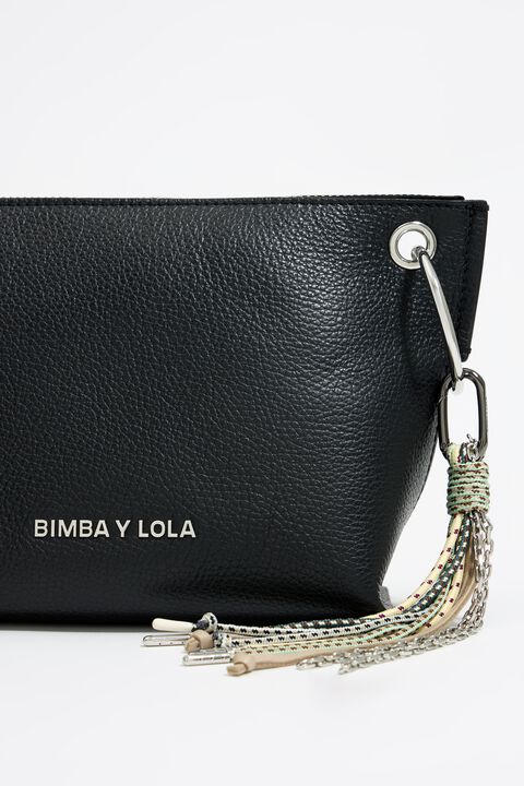 Bolso trapecio mediano piel negro Bolso trapecio mediano piel negro