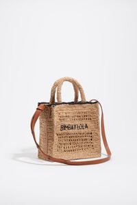 Bolso bandolera mediano rafia natural