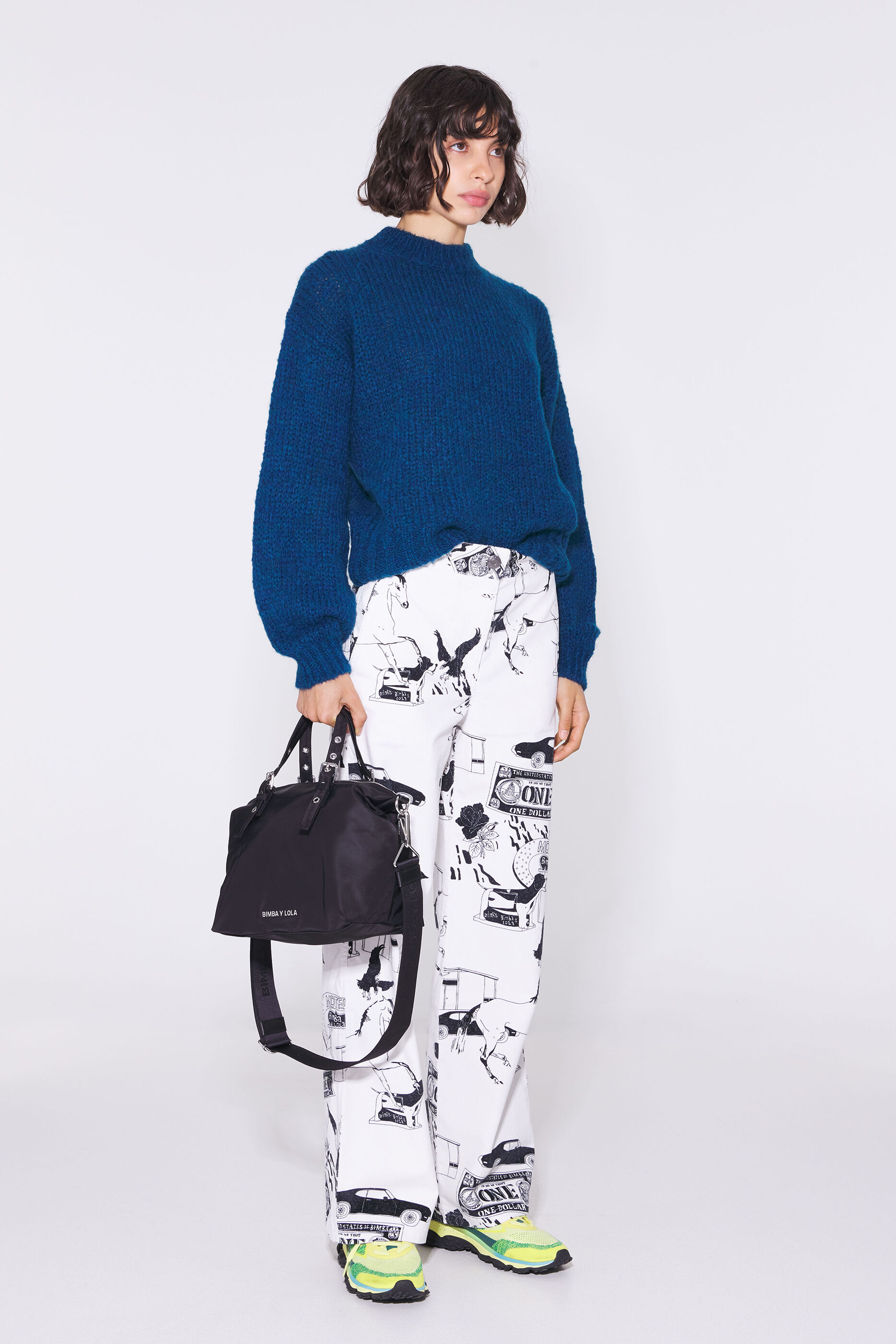 Bolso shopper S nylon negro