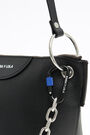 Bolso bandolera trapecio M piel negro Bolso bandolera trapecio M piel negro