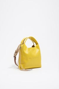 Bolso bandolera Paper mini piel amarillo