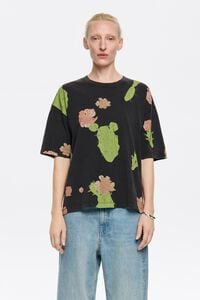 Camiseta oversize Cactus negra