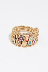 Pulsera espiral logo dados multicolor