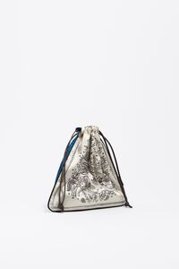 Bolso pouch pa&ntilde;uelo esot&eacute;rico marfil