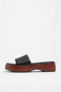 Sandalia plataforma piel negra