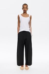 Pantalón textura pinzas negro