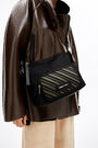 Bolso bandolera L rectangular nylon negro Bolso bandolera L rectangular nylon negro
