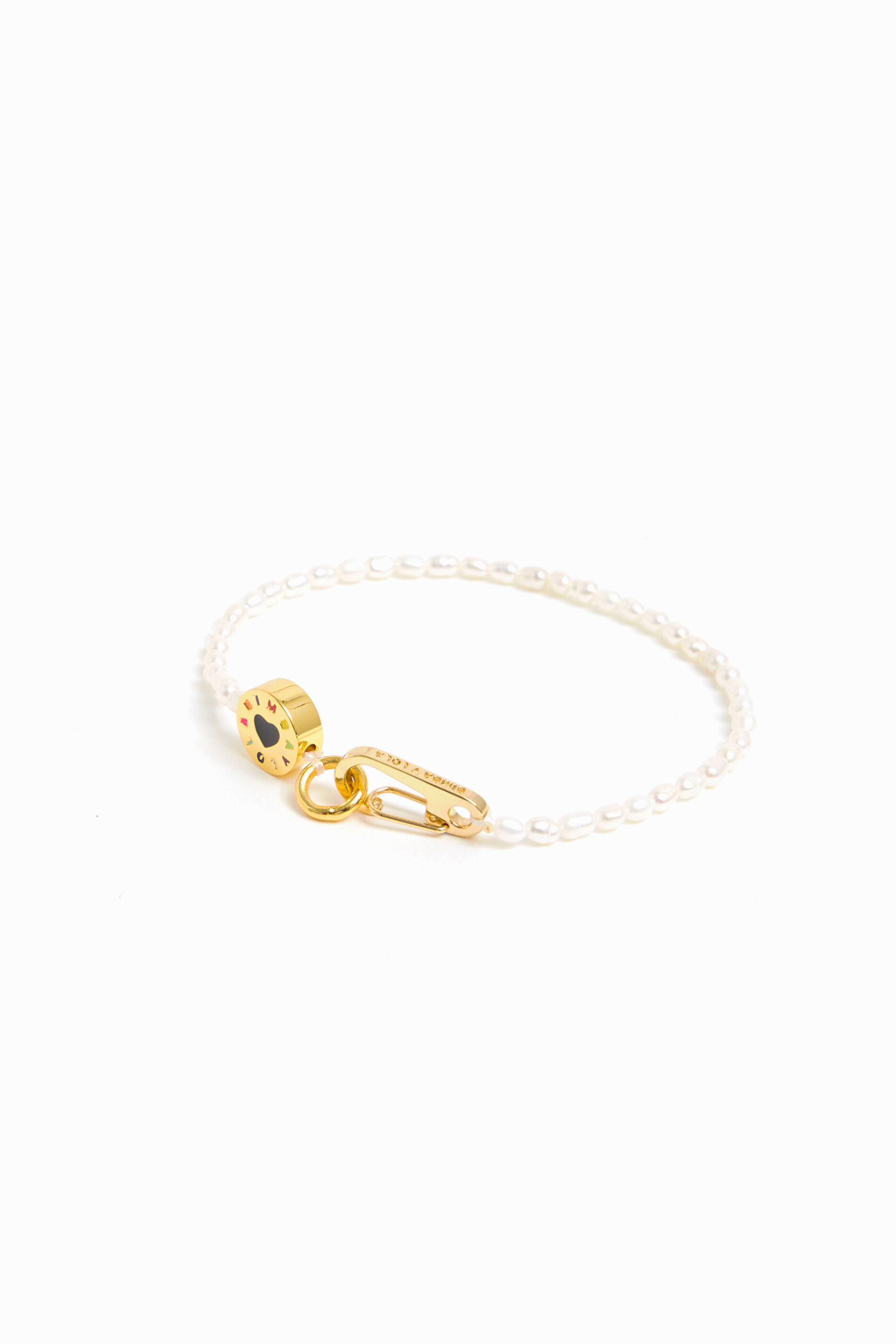 Pulsera perlas logo corazón
