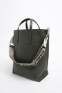 Bolso shopper vertical L piel verde Bolso shopper vertical L piel verde