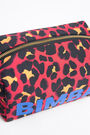 Neceser rectangular nylon leopardo rojo Neceser rectangular nylon leopardo rojo