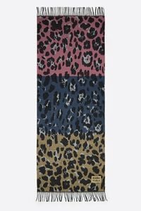Chal acr&iacute;lico jacquard animal print colores combinados