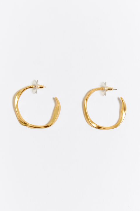 Pendientes aro irregular maxi dorados Pendientes aro irregular maxi dorados